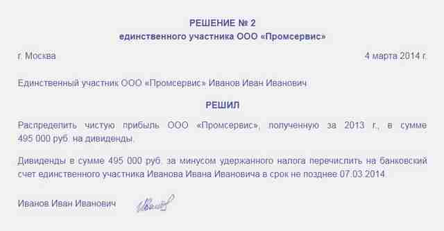 sdgsg решение единственного участника